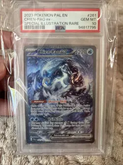Pokemon TCG Chien-Pao EX Scarlet & Violet Paldea Evolved Holo Card PSA 10 - Image 1