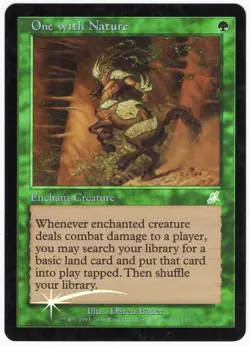 One with Nature 2003 Scourge FOIL Green Uncommon Enchantment MTG LP AZ1 - Image 1