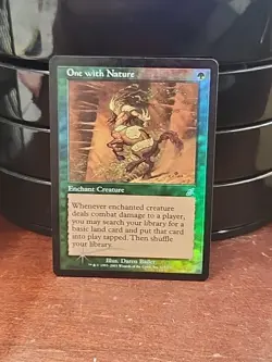 One with Nature 2003 Scourge FOIL Green Uncommon Enchantment MTG LP AZ1 - Image 1