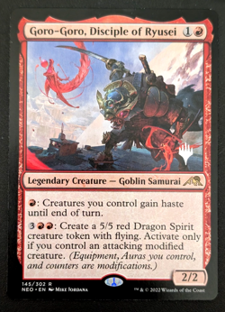 MTG MAGIC ~ GORO-GORO, DICCIPLE OF RYUSEI ~ KAMIGAWA 145 ~ PROMO ~ NM - Image 1
