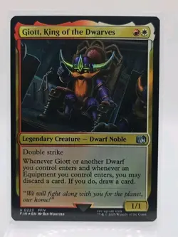 Giott, King of the Dwarves (FOIL) U #223 MTG Final Fantasy Magic FIN EN NM FF4 - Image 1