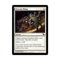 WOTC MtG Shadowmoor Niveous Wisps (C) (Foil) EX - Image 1