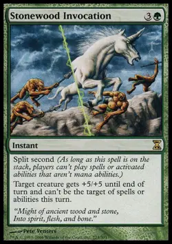 MTG magic cards 1x Stonewood Invocation Time Spiral Light Play, English - Image 1