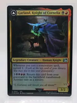 Garland, Knight of Cornelia (FOIL) U #221 MTG Final Fantasy Magic FIN EN NM FF1 - Image 1