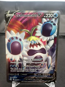 Crabominable V 248/264 - Fusion Strike Full Art Holo Pokemon TCG NM - Image 1