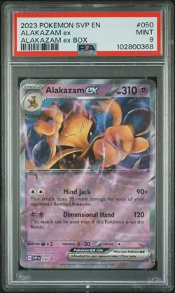 PSA 9 Alakazam Ex Alakazam Ex Box Pokemon Svp En-Sv Black Star Promo 050 NM - Image 1