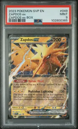 PSA 9 Zapdos Ex Zapdos Ex Box Pokemon Svp En-Sv Black Star Promo 049 NM - Image 1