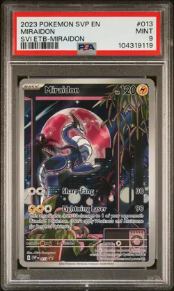 PSA 9 Miraidon Svi Etb-Miraidon Pokemon Svp En-Sv Black Star Promo 013 NM - Image 1