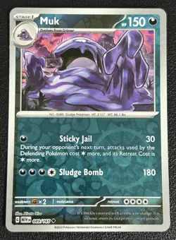 Muk 089/165 Scarlet & Violet 151 Reverse Holo Pokemon TCG Card NM - Image 1