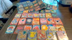 80+ Card Topps Vintage Pokemon Lot with Charizard Flames Embossed and other Holo - Image 1