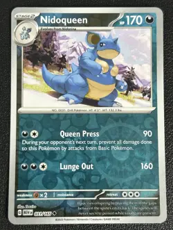 Nidoqueen 031/165 Scarlet & Violet 151 Reverse Holo Pokemon TCG Card NM - Image 1