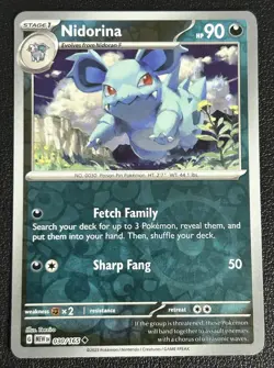 Nidorina 030/165 Scarlet & Violet 151 Reverse Holo Pokemon TCG Card NM - Image 1
