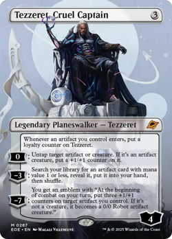 MtG - Tezzeret, Cruel Captain - Edge of Eternities - NM Borderless Non Foil - Image 1