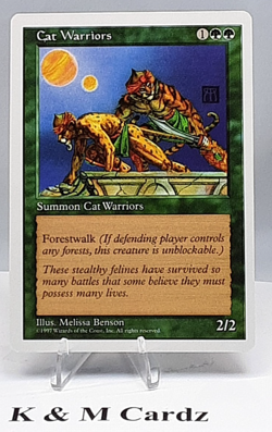 MTG - 5th Edition - Cat Warriors - Common - Lightly Played - Image 1