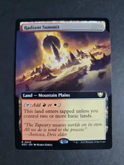 Radiant Summit (Extended Art) Rare MTG Edge of Eternities Commander - Image 1