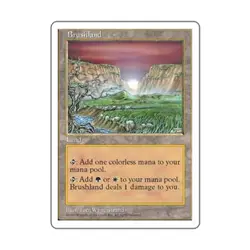 WOTC MtG 5th Ed Brushland (R) VG - Image 1