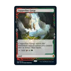 WOTC MtG Zendikar Rising Expeditions Copperline Gorge (MR) (Foil) NM - Image 1