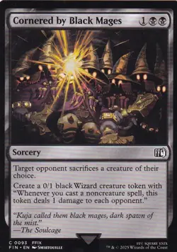 MTG Final Fantasy - Cornered by Black Mages - FIN 93 - Regular - Image 2