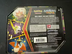 POKEMON TCG SHINING FATES TIN BOX FOIL BOLTUND V w/6 POKEMON BOOSTER PACKS - Image 2