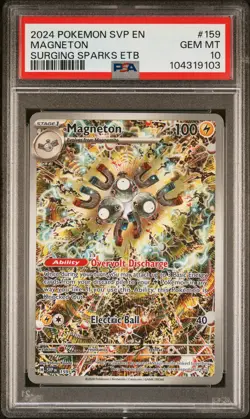 PSA 10 Magneton Surging Sparks Etb Pokemon Svp En-Sv Black Star Promo 159 NM - Image 1