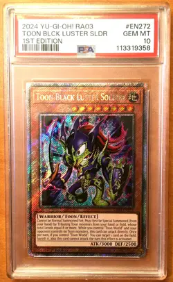 PSA 10 Toon Black Luster Soldier 1st Edition RA03 - Yugioh Gem Mint - Image 1