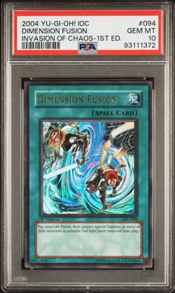 YUGIOH PSA 10 2004 Dimension Fusion IOC-094 Ultra Rare 1st Edition *1372 - Image 1