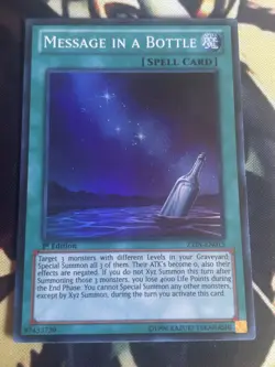 Yugioh: Message In A Bottle - ZTIN-EN015 - Super Rare - 1st Edition - LP - Image 1