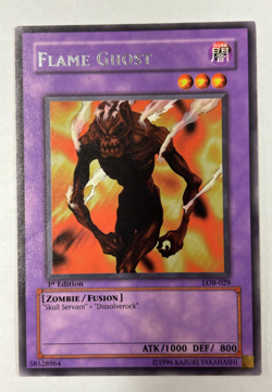 Yugioh LOB-029 Flame Ghost 1st Ed. Vintage Mint out of Pack + Monsters - Image 2