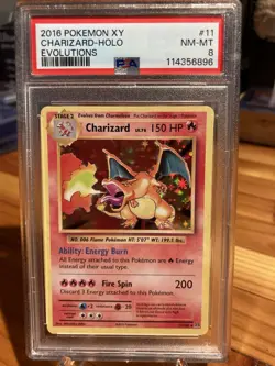 Pokemon TCG 2016 XY Evolutions 11/108 Charizard Holo Rare Card PSA 8 - Image 1