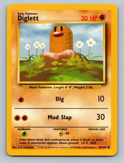 DIGLETT - 47/102 - Base Set - Pokemon Card - Image 1