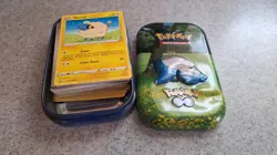 Pokemon card game grabbag Mystery Tins with 100+ unplayed cards - Image 1
