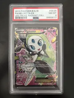 Pokemon TCG Meloetta EX Legendary Treasures Card RC25/RC25 PSA 8 - Image 1