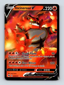Incineroar V 08/73 Ultra Rare Champion's Path NM/LP Pokemon Card - Image 1
