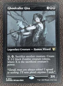 MtG Magic Ghoulcaller Gisa Foil Etched Rare CMM #0512 Commander Masters x1 - Image 1