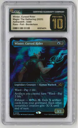 Winter Cursed Rider Borderless Foil Aetherdrift Rare MTG CGC 10 Pristine - Image 1