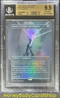 MTG Double Masters 2020 Sword of Light and Shadow BGS 9.5 GEM MINT Foil B-Topper - Image 1