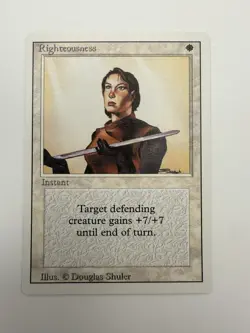 Magic the Gathering ~ MTG ~ 1x Righteousness ~ 3rd Edition ~ M/NM ~ REVISED - Image 1