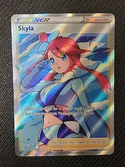 Skyla Full Art Trainer Supporter Ultra Rare Shining Fates Pokemon 72/72 NM - Image 1