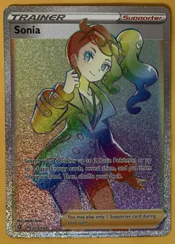 SONIA Full Art Trainer SWSH Rebel Clash Secret Rare 203/192 Pokemon TCG NM/M - Image 1
