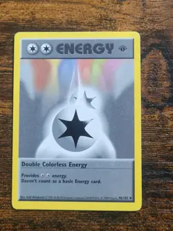 Pokemon Double Colorless Energy 1st Edition Shadowless Base Set 96/102 LP - Image 1