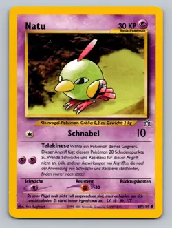 Pokemon TCG Natu Neo Genesis 67/111 Unlimited Regular Common - Image 1
