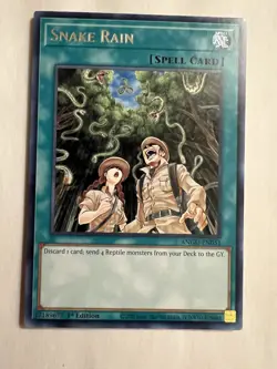 Yugioh Snake Rain #ANGU-EN051 Ancient Guardians Rare NM - Image 1