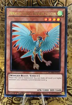 Heraldic Beast Berners Falcon BLMM Ultra Rare Yugioh! NM - Image 1