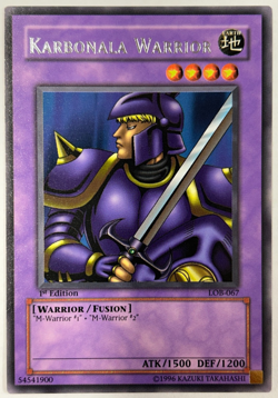 Yugioh LOB-067 Karbonala Warrior 1st Ed. Vint. Orig. Mint out of Pack + Monsters - Image 2
