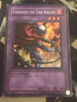 Yugioh: Charubin The Fire Knight - LOB-015 - Rare - Unlimited - MP - Image 1