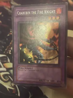 Yugioh: Charubin The Fire Knight - LOB-015 - Rare - Unlimited - MP - Image 3