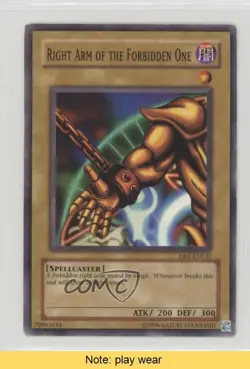 Right Arm of the Forbidden One YuGiOh Dark Beginning 1 #DB1-EN137 2004 READ u3f - Image 1