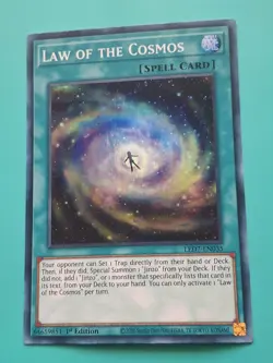 Yugioh Card - Law of the Cosmos Super Rare 1st Edition LED7-EN035 LP - Image 1