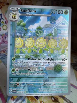 Sunflora 169/167 Twilight Masquerade Pokemon Illustration Rare Card - Image 1