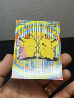 2000 Topps Pokemon Series 2 Pikachu Ditto Stick-on Card #5 of 10 LP - Image 4